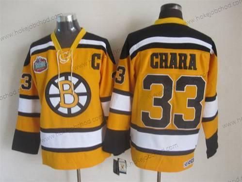 Muž Boston Bruins #33 Zdeno Chara 2009-10 Žlutá CCM Vintage Dres