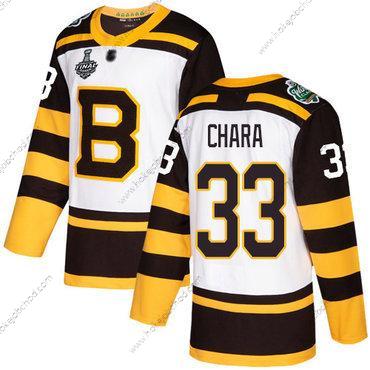 Muž Boston Bruins #33 Zdeno Chara Bílý Autentické 2019 Zimní Klasický 2019 Stanley Cup Final Bound Sešitý Hokejový Dres