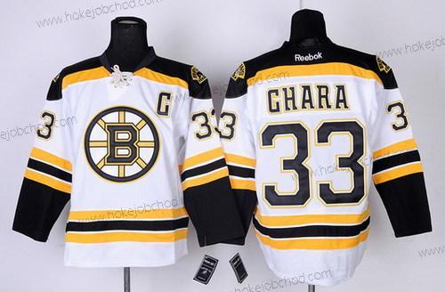 Muž Boston Bruins #33 Zdeno Chara Bílý Dres