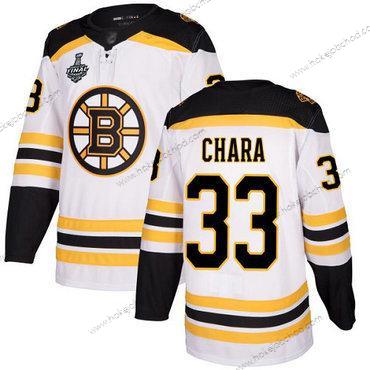 Muž Boston Bruins #33 Zdeno Chara Bílý Road Autentické 2019 Stanley Cup Final Bound Sešitý Hokejový Dres