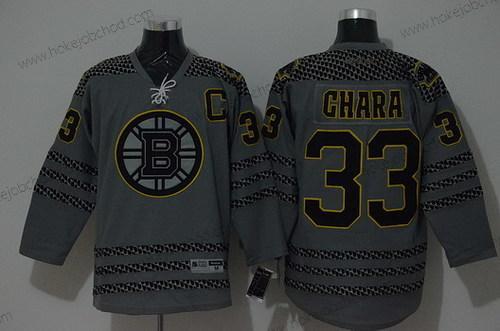 Muž Boston Bruins #33 Zdeno Chara Charcoal Šedá Dres