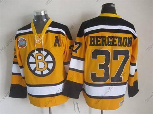 Muž Boston Bruins #37 Patrice Bergeron 2009-10 Žlutá CCM Vintage Dres