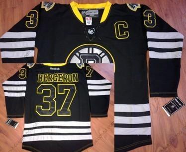 Muž Boston Bruins #37 Patrice Bergeron 2012 Černá Ice Dres