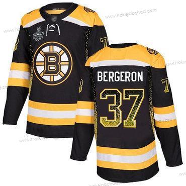 Muž Boston Bruins #37 Patrice Bergeron Černá Domácí Autentické 2019 Stanley Cup Final Bound Sešitý Hokejový Dres Verze 2