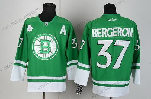 Muž Boston Bruins #37 Patrice Bergeron St. Patrick’S Day Zelená Dres