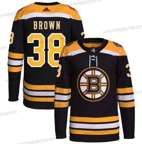 Muž Boston Bruins #38 Patrick Brown Černá Sešitý Dres