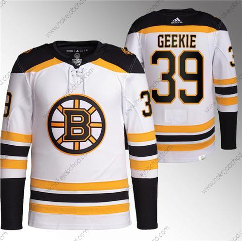 Muž Boston Bruins #39 Morgan Geekie Bílý Sešitý Dres