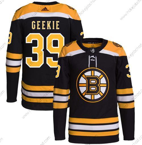 Muž Boston Bruins #39 Morgan Geekie Černá Sešitý Dres