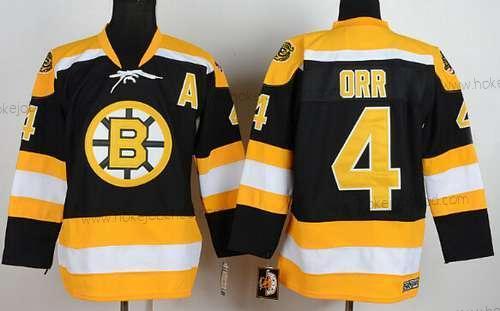 Muž Boston Bruins #4 Bobby Orr 1967-68 Černá CCM Vintage Dres