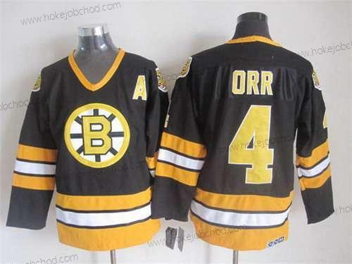 Muž Boston Bruins #4 Bobby Orr 1981-82 Černá CCM Vintage Dres