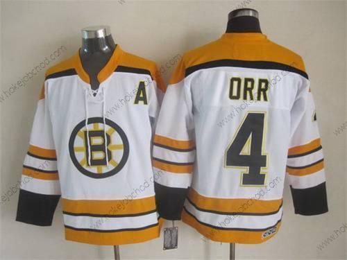 Muž Boston Bruins #4 Bobby Orr 2007-08 Bílý CCM Vintage Dres