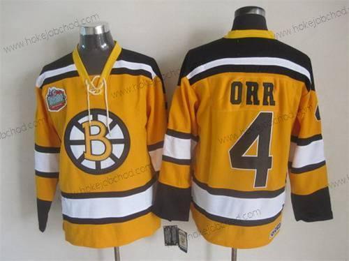 Muž Boston Bruins #4 Bobby Orr 2009-10 Žlutá CCM Vintage Dres