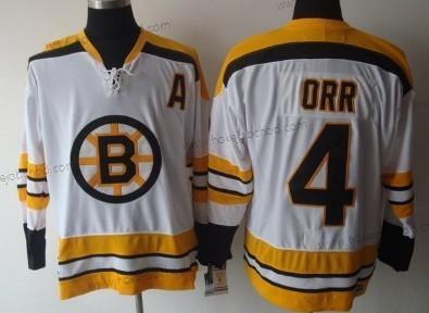 Muž Boston Bruins #4 Bobby Orr Bílý Retro CCM Dres