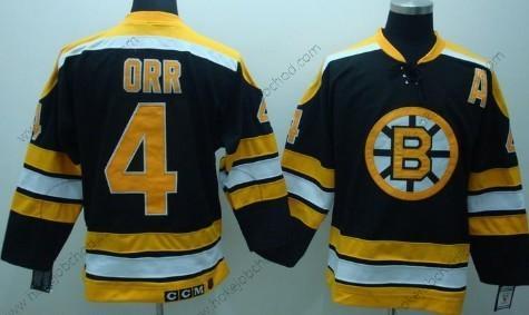 Muž Boston Bruins #4 Bobby Orr Černá Retro CCM Dres