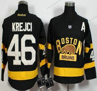 Muž Boston Bruins #46 David Krejci Reebok Černá 2016 Zimní Klasický Premier Dres