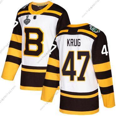 Muž Boston Bruins #47 Torey Krug Bílý Autentické 2019 Zimní Klasický 2019 Stanley Cup Final Bound Sešitý Hokejový Dres