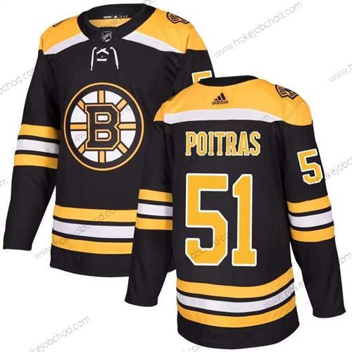 Muž Boston Bruins #51 Matt Poitras Černá Sešitý Dres