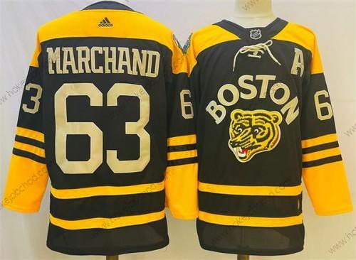 Muž Boston Bruins #63 Brad Marchand Černá Klasický Primegreen Sešitý Dres