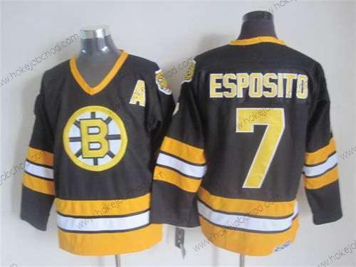 Muž Boston Bruins #7 Phil Esposito 1981-82 Černá CCM Vintage Dres