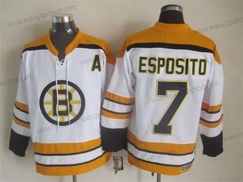 Muž Boston Bruins #7 Phil Esposito 2007-08 Bílý CCM Vintage Dres