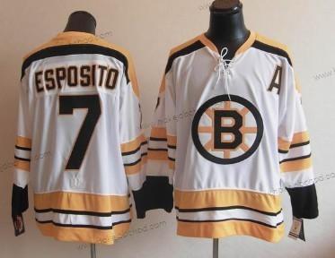 Muž Boston Bruins #7 Phil Esposito Bílý Retro CCM Dres