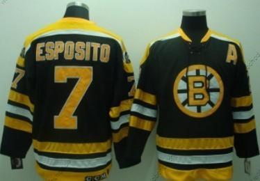 Muž Boston Bruins #7 Phil Esposito Černá Retro CCM Dres