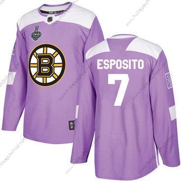 Muž Boston Bruins #7 Phil Esposito Nachový Autentické Bojuje proti rakovině 2019 Stanley Cup Final Bound Sešitý Hokejový Dres