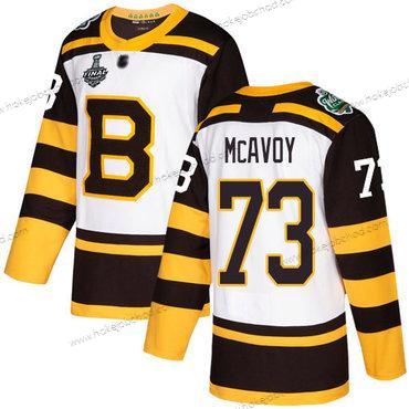 Muž Boston Bruins #73 Charlie Mcavoy Bílý Autentické 2019 Zimní Klasický 2019 Stanley Cup Final Bound Sešitý Hokejový Dres