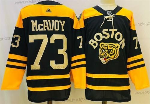 Muž Boston Bruins #73 Charlie Mcavoy Černá Klasický Primegreen Sešitý Dres