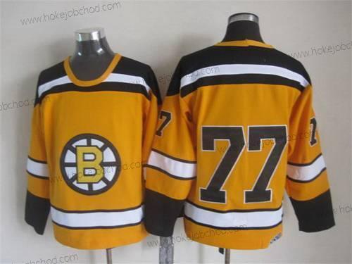 Muž Boston Bruins #77 Ray Bourque 1959-60 Žlutá CCM Vintage Dres