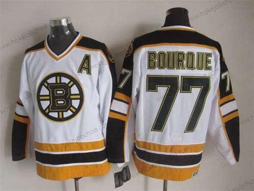 Muž Boston Bruins #77 Ray Bourque 1996-97 Bílý CCM Vintage Dres