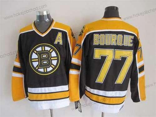 Muž Boston Bruins #77 Ray Bourque 1996-97 Černá CCM Vintage Dres