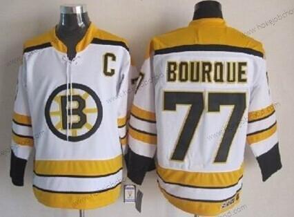 Muž Boston Bruins #77 Ray Bourque Bílý Retro CCM Dres