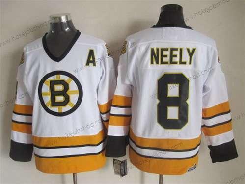 Muž Boston Bruins #8 Cam Neely 1981-82 Bílý CCM Vintage Dres