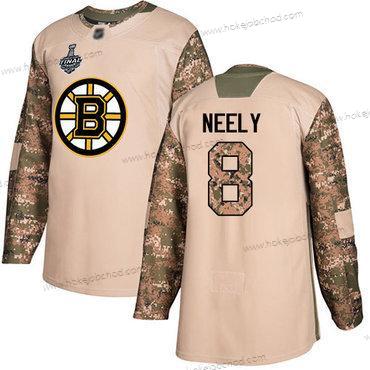 Muž Boston Bruins #8 Cam Neely Camo Autentické 2017 Veterans Day 2019 Stanley Cup Final Bound Sešitý Hokejový Dres