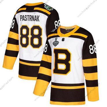 Muž Boston Bruins #88 David Pastrnak Bílý Autentické 2019 Zimní Klasický 2019 Stanley Cup Final Bound Sešitý Hokejový Dres