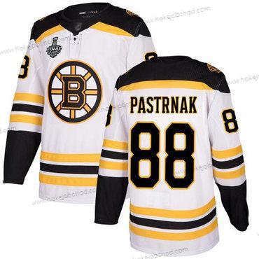 Muž Boston Bruins #88 David Pastrnak Bílý Road Autentické 2019 Stanley Cup Final Bound Sešitý Hokejový Dres