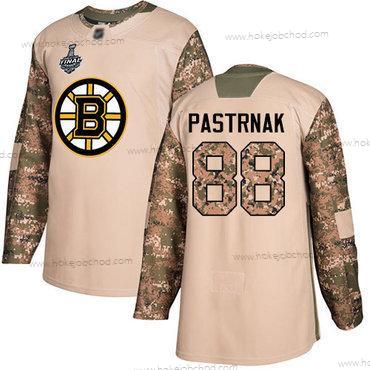 Muž Boston Bruins #88 David Pastrnak Camo Autentické 2017 Veterans Day 2019 Stanley Cup Final Bound Sešitý Hokejový Dres