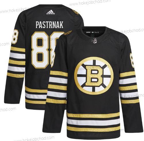 Muž Boston Bruins #88 David Pastrnak Černá 100th Výročí Sešitý Dres