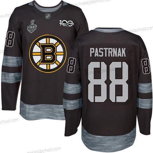 Muž Boston Bruins #88 David Pastrnak Černá 1917-2017 100th Výročí 2019 Stanley Cup Final Bound Sešitý Hokejový Dres