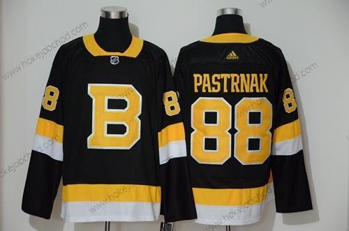 Muž Boston Bruins #88 David Pastrnak Černá Retro Autentické Sešitý Hokejový Dres