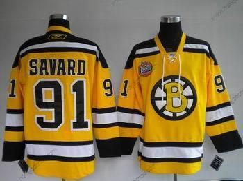 Muž Boston Bruins #91 Marc Savard Žlutá Dres