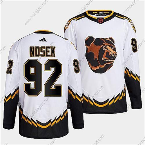 Muž Boston Bruins #92 Tomas Nosek 2022 Bílý Obrácený Retro Sešitý Dres