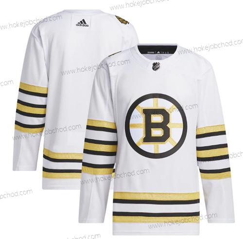 Muž Boston Bruins Prázdný Bílý 100th Výročí Primegreen Sešitý Dres