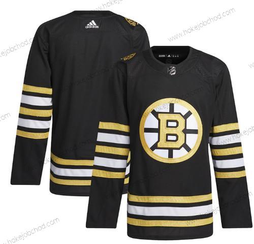 Muž Boston Bruins Prázdný Černá 100th Výročí Sešitý Dres