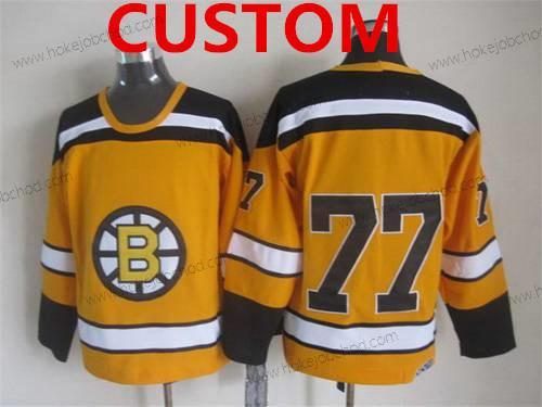 Muž Boston Bruins Přizpůsobené 1959-60 Žlutá CCM Vintage Dres