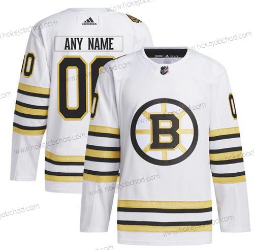 Muž Boston Bruins Přizpůsobené Bílý 100th Výročí Sešitý Dres