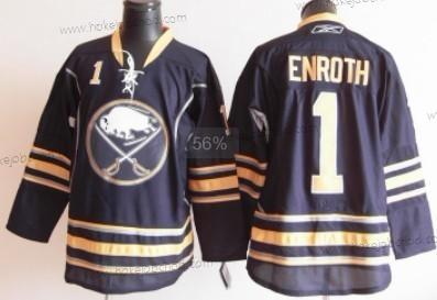 Muž Buffalo Sabres #1 Jhonas Enroth Námořnictvo Modrý Dres