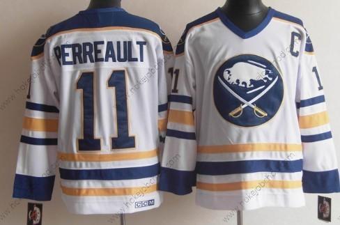 Muž Buffalo Sabres #11 Gilbert Perreault Bílý Retro CCM Dres