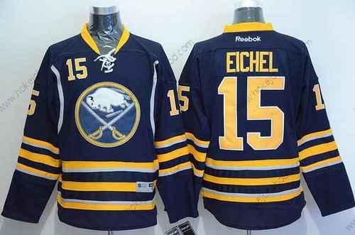 Muž Buffalo Sabres #15 Jack Eichel Domácí Námořnictvo Modrý NHL Reebok Dres